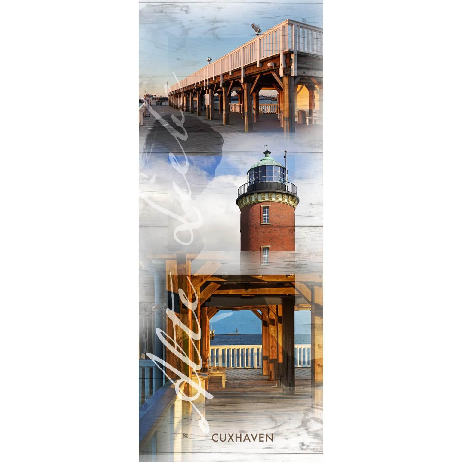 Alte Liebe in Holzoptik – Collage