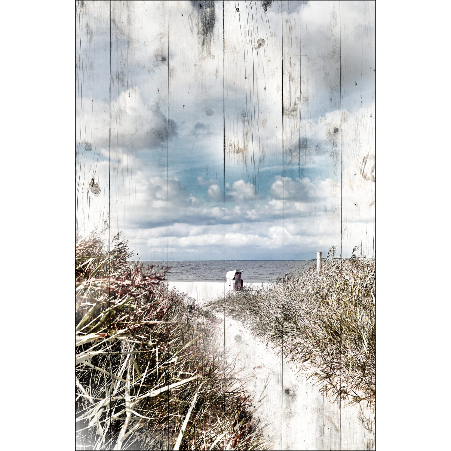 Dünendurchgang auf Holz