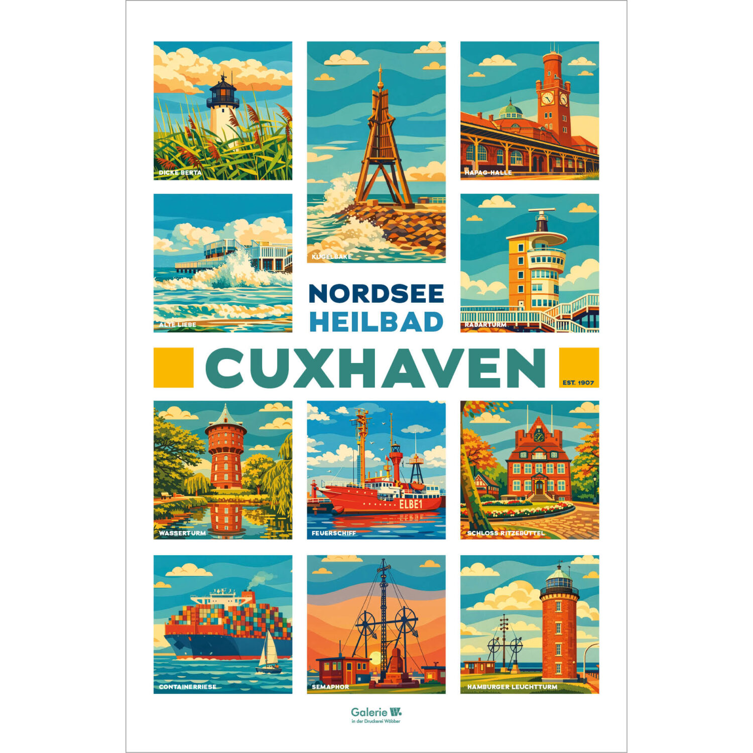 Cuxhaven im Retro-Style