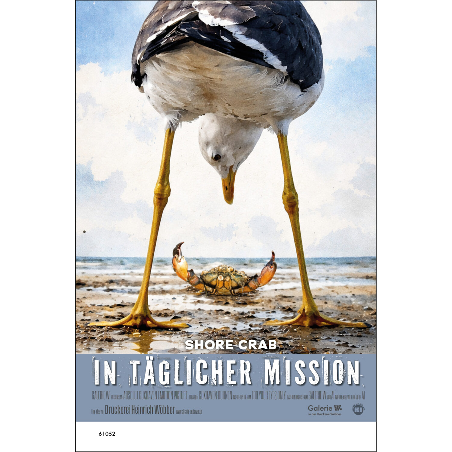 Strandkrabbe in täglicher Mission