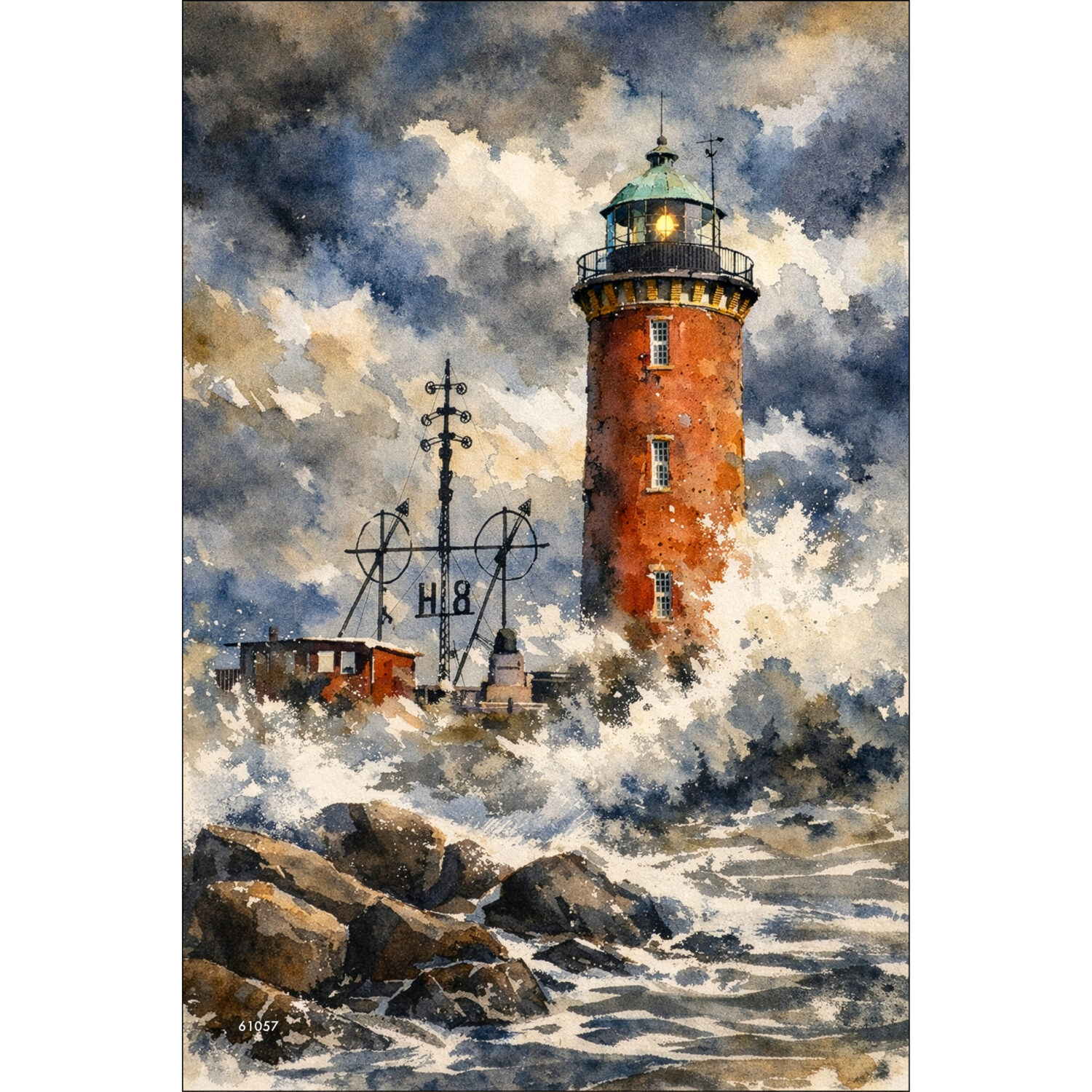 Leuchtturm in Aquarelloptik