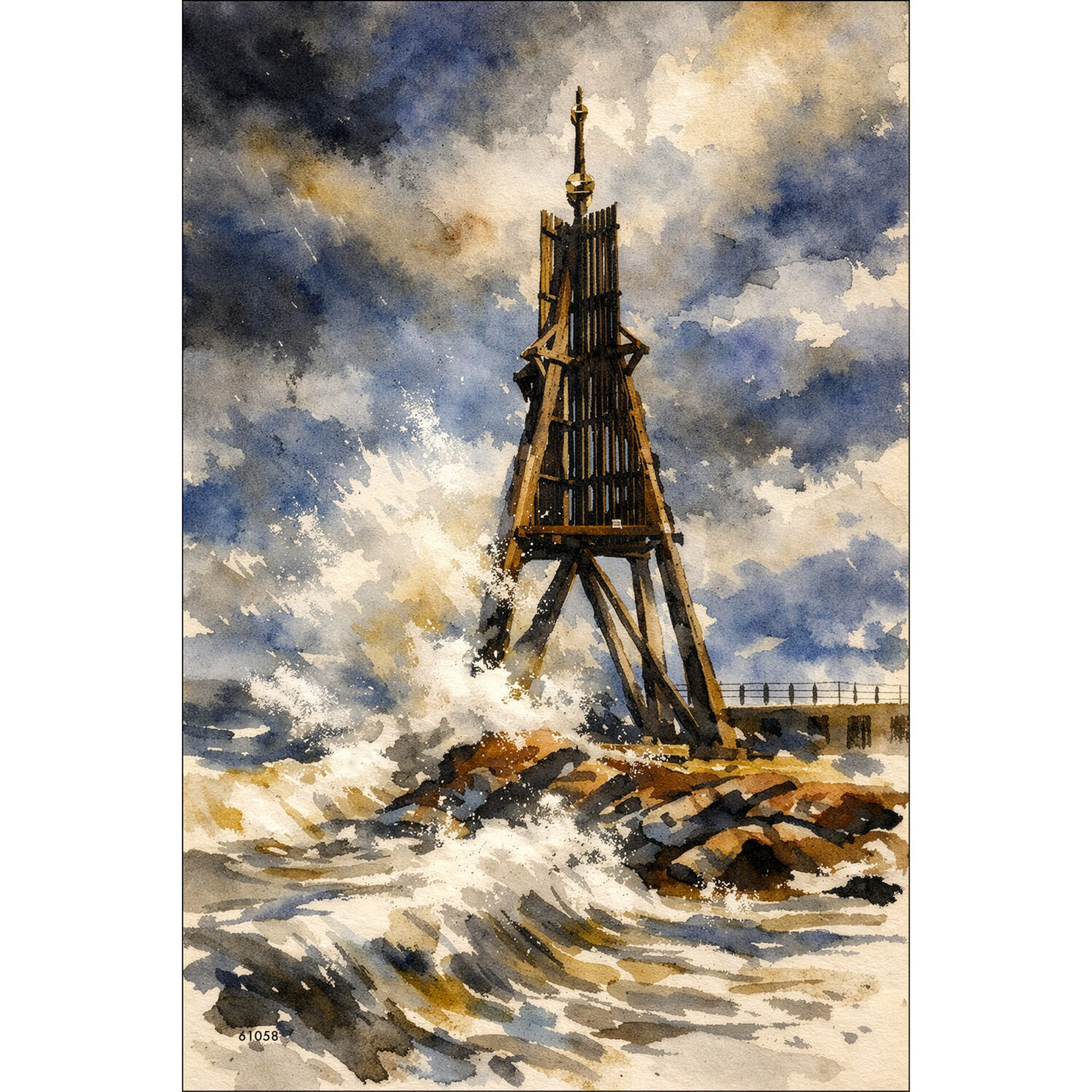 Kugelbake in Aquarelloptik