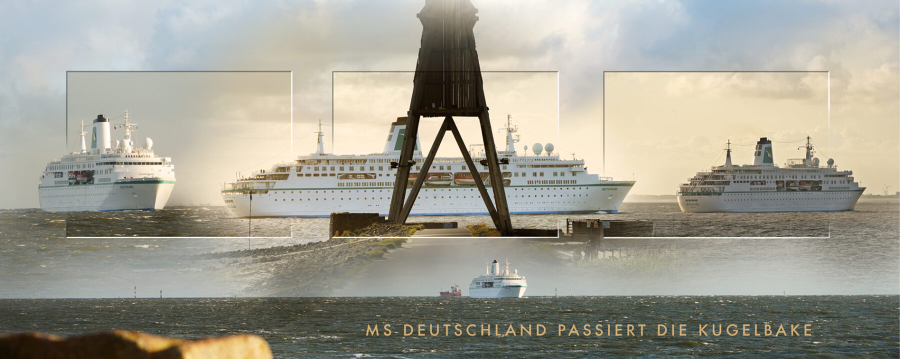 MS Deutschland passiert die Kugelbake